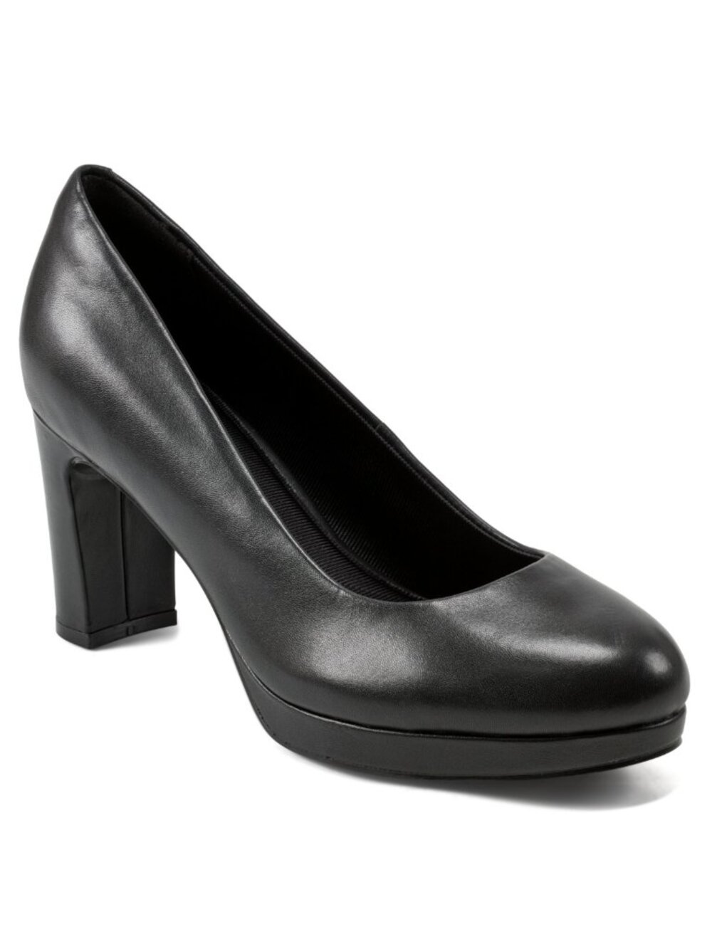 Rockport Women's 9.5 Carmen Total Motion Platform Pumps Heels Black Leather